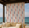 Nautical Rope Linen Curtain – Coastal Pattern Linen Drape - Image 2