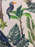 Tropical Birds Curtain: Cotton Linen Jungle Print Drapes - Custom Size - Image 2