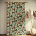 Thistle Flowers Linen Curtain – Vintage Botanical Linen Drape - Image 2