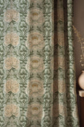 Floral Linen Curtain, William Morris Style, Sage Green Drapes, Custom Size - Image 2