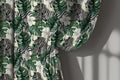 Zebra Jungle Linen Curtain Panel, Tropical Monstera Botanical Print Drapes, Safari Animal Window Treatment, Boho Home Decor - Image 3