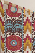 Cotton Linen Ikat Curtain, Geometric Aztec Print, Custom Size - Image 2