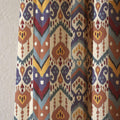 Tribal Ikat Linen Curtain, Southwestern Aztec Print, Bohemian Window Panel, Custom Size - Image 2