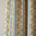 Vintage Floral Stripe Linen Curtain: Cottage Farmhouse Drapes - Image 2
