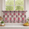 Pink Ikat Linen Curtain, Bohemian Tribal Window Panel, Custom Size - Image 3