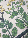 Vintage Botanical Linen Curtain: Yellow Floral Herb Garden Print - Image 5