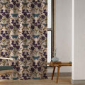 Vintage Violet And Butterfly Linen Curtain, Botanical Entomology Design Window Panel, Custom Size - Image 3