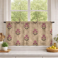 Pink Moghul Flower Linen Curtain, Vintage Indian Print, Custom Size - Image 3