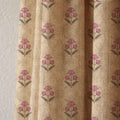 Pink Moghul Flower Linen Curtain, Vintage Indian Print, Custom Size - Image 2