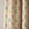 Floral Trellis Linen Curtain, Bohemian Farmhouse Window Panel, Custom Size - Image 2