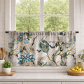 Chinoiserie Crane & Floral Linen Curtain, Oriental Bird Window Panel, Custom Size - Image 3
