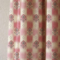 Pink Ikat Linen Curtain, Bohemian Tribal Window Panel, Custom Size - Image 2