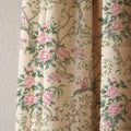 Chinoiserie Peony Tree Linen Curtain, Oriental Floral Design Window Panel, Custom Size - Image 2