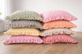 Striped Ruffle Pillow Cover, Cotton Linen Farmhouse Throw Pillow Cases - Image 4