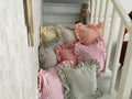 Striped Ruffle Pillow Cover, Cotton Linen Farmhouse Throw Pillow Cases - Image 3