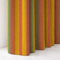 Retro Vertical Stripe Linen Curtain, Colorful Herringbone Design Print Drapes, Geometric Linen Drape - Image 5