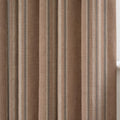 Neutral Taupe Vertical Stripe Linen Curtain, Classic Farmhouse Print Drapes, Decorative Linen Drape - Image 1