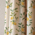 Mediterranean Lemon Linen Curtain, Blue Striped Citrus Window Panel, Custom Size - Image 2