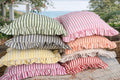Striped Ruffle Pillow Cover, Cotton Linen Farmhouse Throw Pillow Cases - Image 5