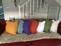 Solid Color Ruffle Pillow Cover, Cotton Linen Modern Minimal Throw Pillow Cases - Image 5