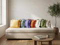 Solid Color Ruffle Pillow Cover, Cotton Linen Modern Minimal Throw Pillow Cases - Image 4