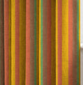 Retro Vertical Stripe Linen Curtain, Colorful Herringbone Design Print Drapes, Geometric Linen Drape - Image 2