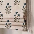 Floral Botanical Linen Roman Shade, Custom Farmhouse Window Blind, Cottage Style Curtain - Image 2