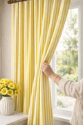 Cotton  striped linen curtain: Farmhouse Window Decor-Nursery-Kidsroom - Image 1