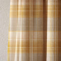 Classic Yellow Plaid Linen Curtain, Rustic Farmhouse Checkered Window Panel - Image 5