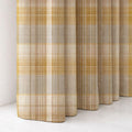 Classic Yellow Plaid Linen Curtain, Rustic Farmhouse Checkered Window Panel - Image 2