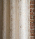 Embroidered  Linen Curtain: Tonal Paisley Vine Linen Drapes - Image 1