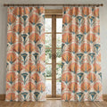 Art Deco Floral Linen Curtain Panel, Boho Vintage Drapery, Farmhouse Window Treatment - Image 3