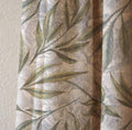 Watercolor Floral Botanical Linen Curtain, Pale Blue Sage Leaves Print Drapes - Image 2