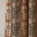 African Tribal Linen Curtain, Geometric Boho Earth Tone Drapes, Custom Size Window Panel - Image 2