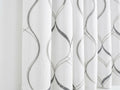 Embroidered Linen Curtain Panel, Geometric Beige Grommet Drapes, Contemporary Farmhouse Window Treatment - Image 3