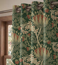 William Morris Floral Linen Curtain Panel, Botanical Arts and Crafts Drapes - Image 2