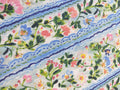 Vintage Floral Stripe Linen Curtain: Cottage Farmhouse Drapes - Image 3