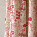 Pink Floral Linen Curtain Panel, Botanical Drapes, Custom Window Treatment - Image 2