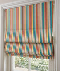 Striped Linen-Look Roman Shade, Custom Size Window Treatment, Modern Boho Curtain - Image 3