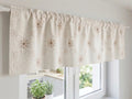 Embroidered Floral Linen Curtain Panel, Neutral Boho Window Drapes, Farmhouse Rustic Flower Curtain - Image 5