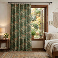 William Morris Floral Linen Curtain Panel, Botanical Arts and Crafts Drapes - Image 3