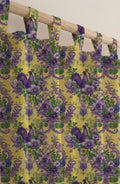 Baroque Floral Bird Linen Curtain Panel, Victorian Botanical Drapes - Image 2