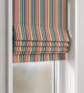 Striped Linen-Look Roman Shade, Custom Size Window Treatment, Modern Boho Curtain - Image 2