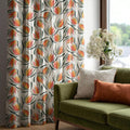 Boho Floral Linen Curtain, Retro Tulip Drapes, Vintage Bohemian Window Panel - Image 3