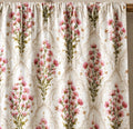 Pink Floral Linen Curtain, Botanical Boho Window Panel, Farmhouse Drapes - Image 3