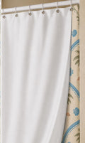 Palm Tree Flamingo Shower Curtain, Cotton Linen Tropical Bathroom Decor (Waterproof Lining Option) - Image 5