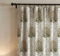 Neutral Floral Linen Curtain, Beige Archway and Delicate White Daisy Window Panel, Custom Size - Image 3